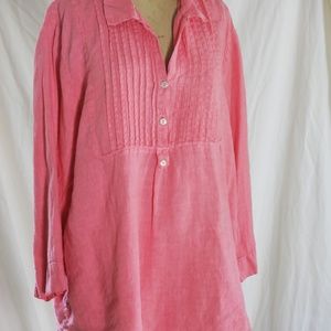 Hot Cotton Women's XL linen tunic/blouse
